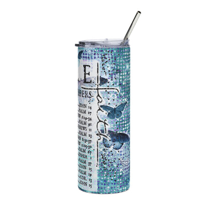 Bible Emergency Numbers Stainless Steel Tumbler 20oz Christian Travel Mug