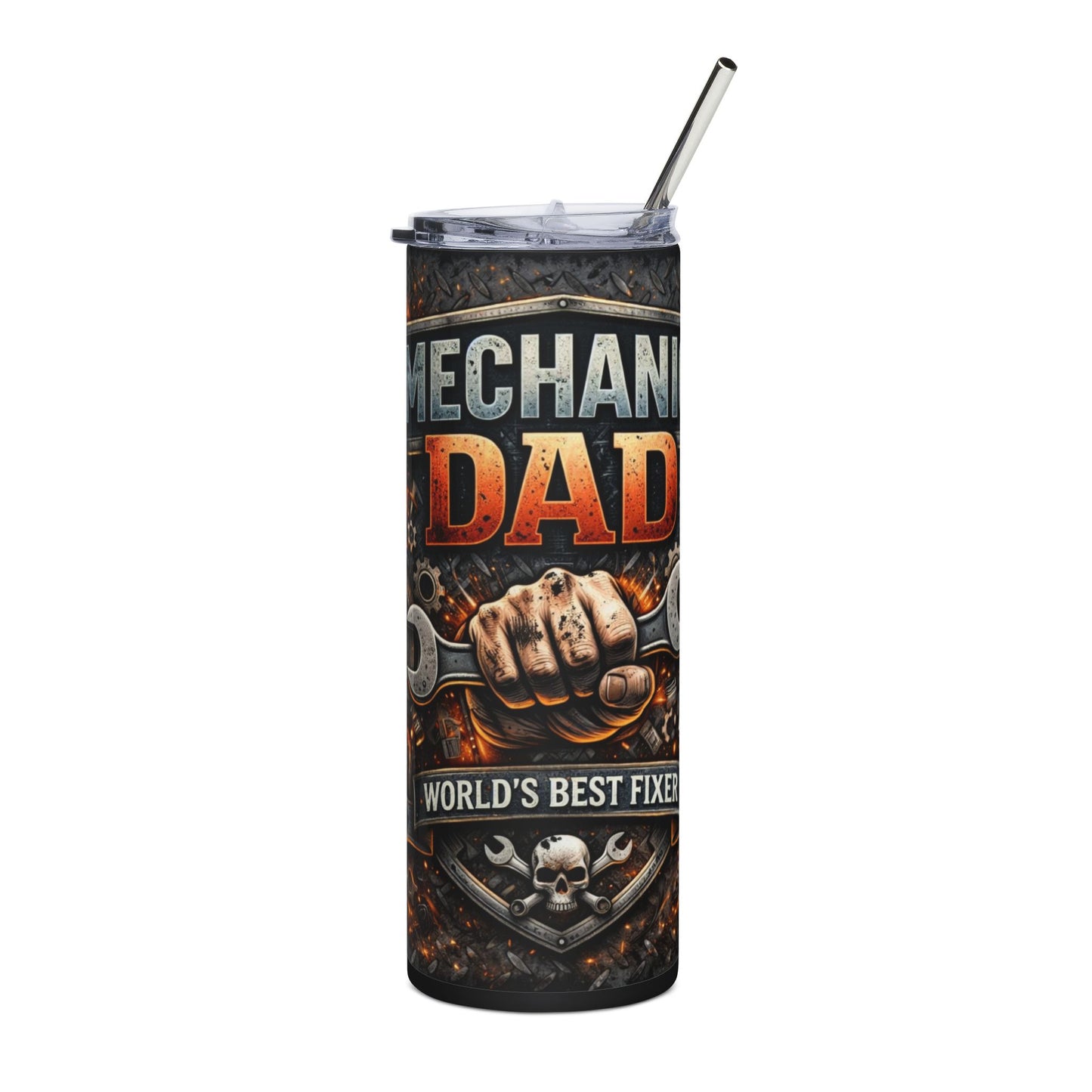 Mechanic Dad 20oz Stainless Steel Tumbler – World's Best Fixer Travel Cup