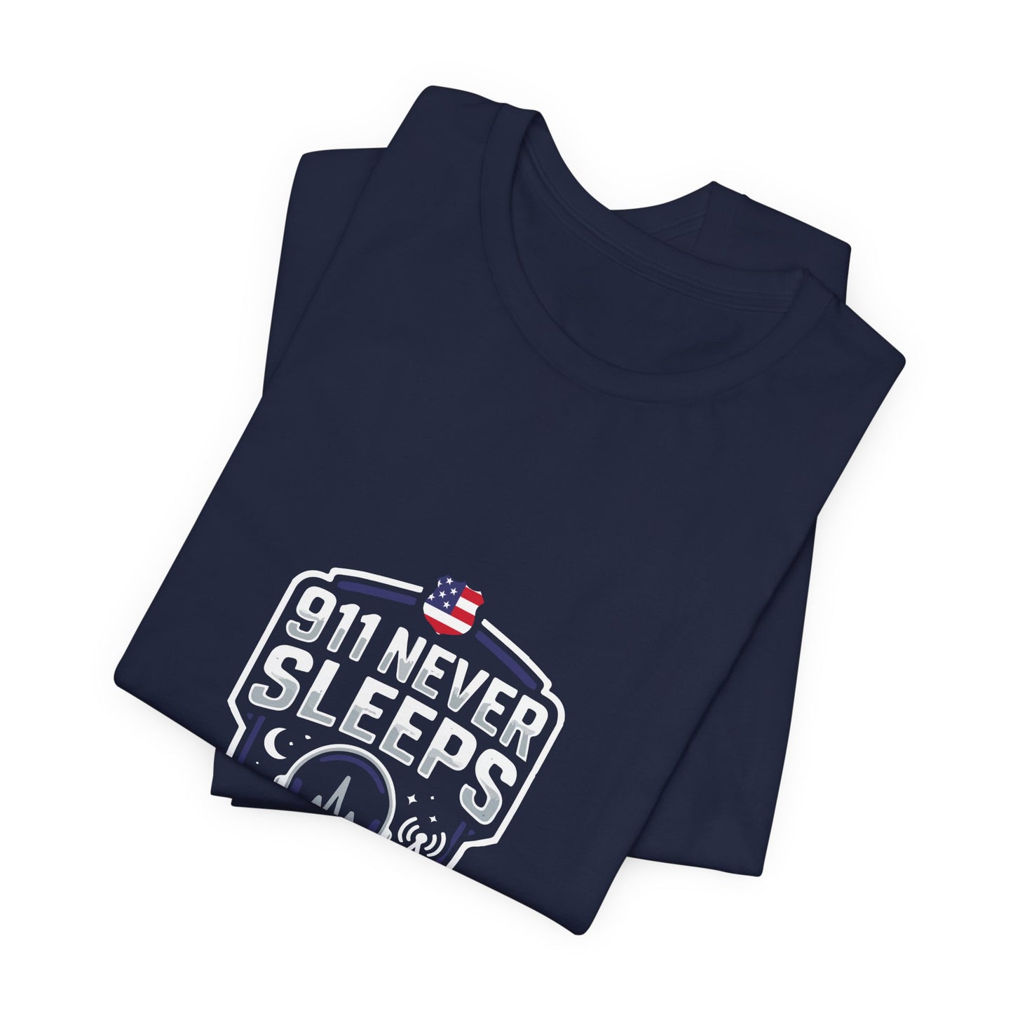 911 Never Sleeps T‑Shirt — Emergency Responder Tribute Tee