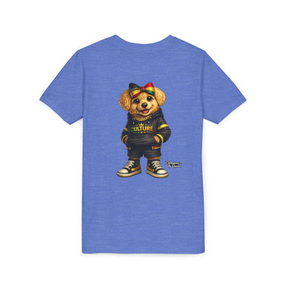 Youth Tee — Cute Rasta Bear "Culture" Graphic Kids T-Shirt