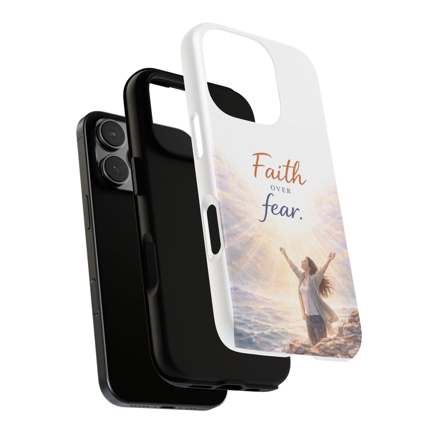 Faith Over Fear Phone Case — Inspirational Christian iPhone Cover
