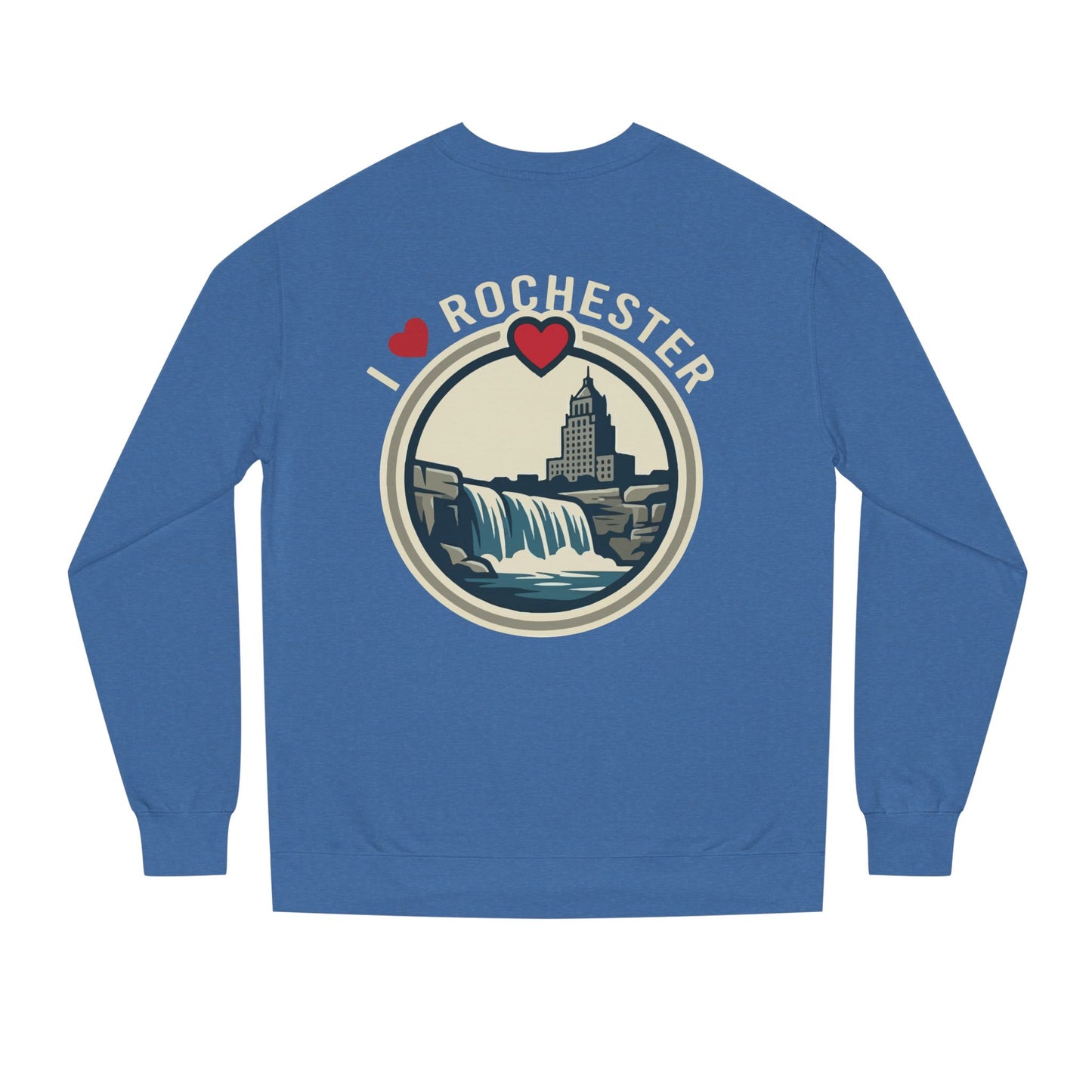 Rochester Waterfall Crewneck Sweatshirt — I  Rochester Graphic