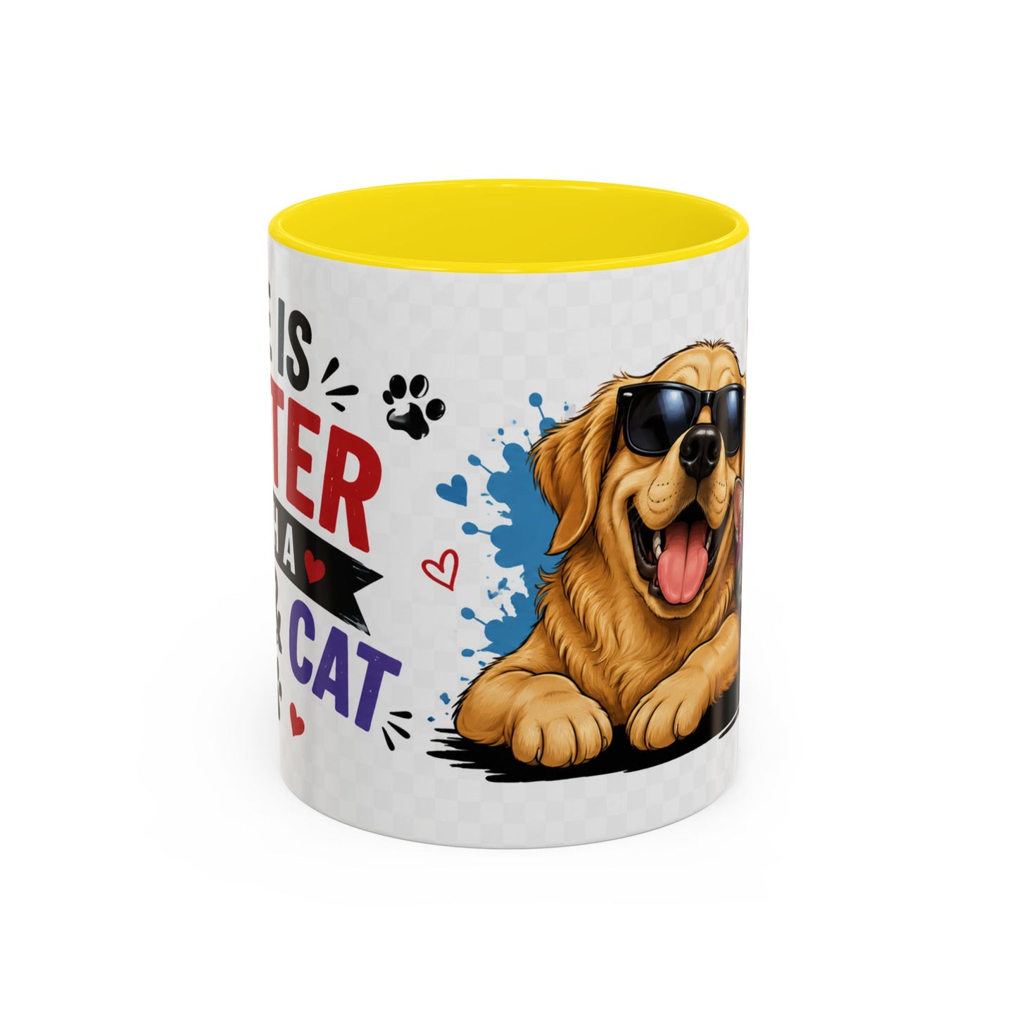 Dog and Cat Coffee Mug — 'This Is My Healer I'm A Cat' Cute Pet Lover Accent Mug (11/15oz)