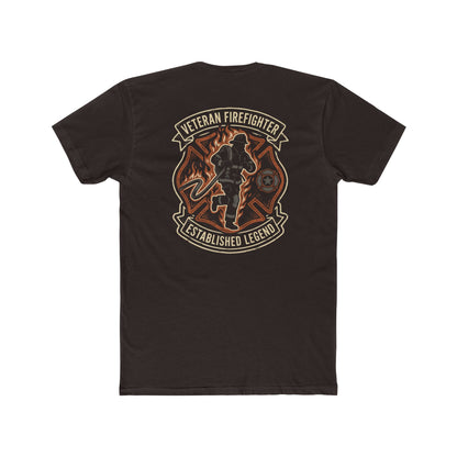 Veteran Firefighter Tee — "Established Legend" Graphic Crew Shirt