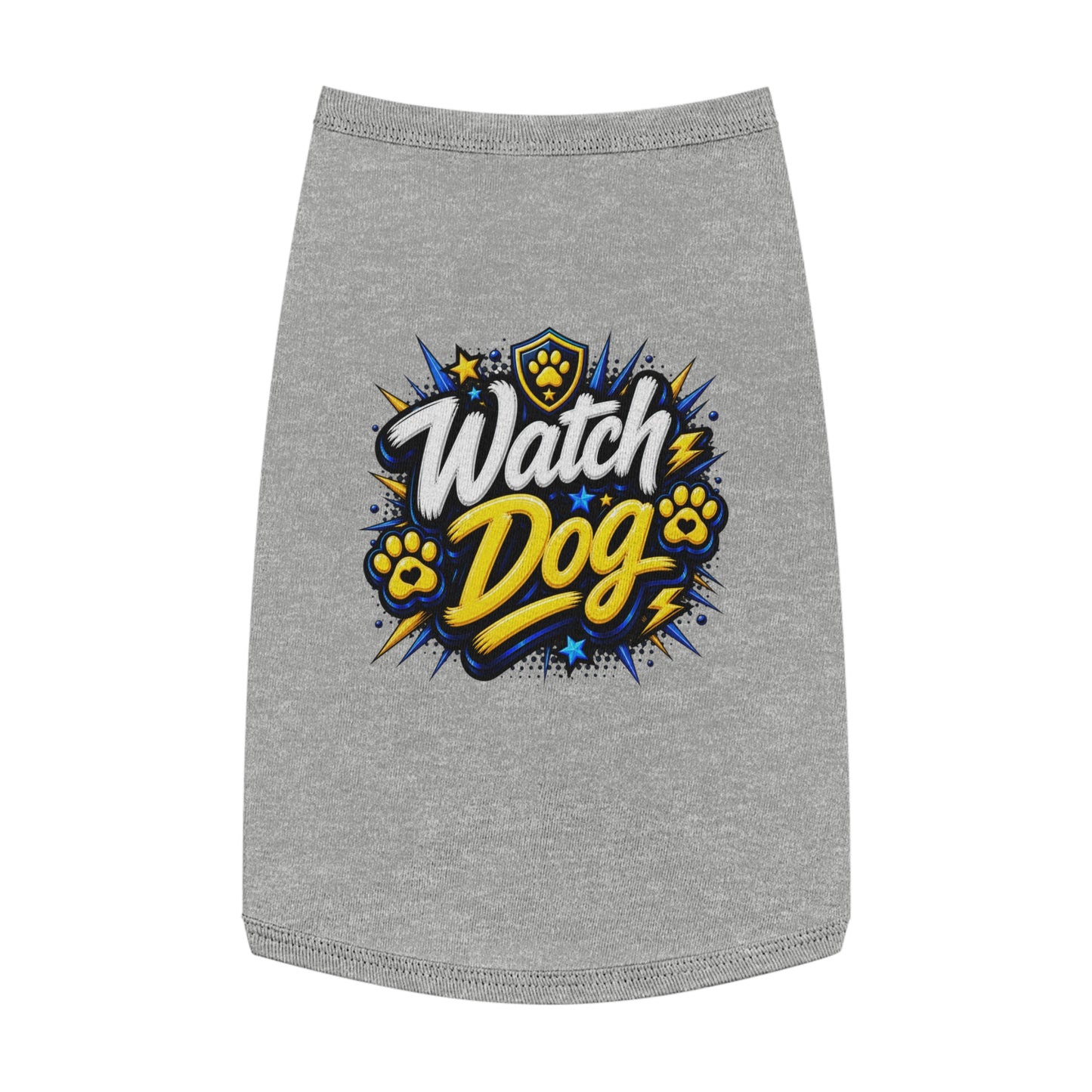 Watch Dog Pet Tank Top — Cute Guard Dog Graphic Tank for Small Dogs