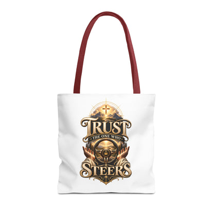 Christian 'Trust the One Who Steers' Tote Bag