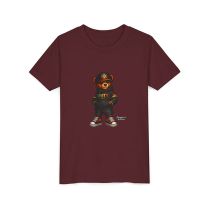 Youth T‑Shirt — Cool Bear Graphic Tee with 'UNITY' Hoodie Design