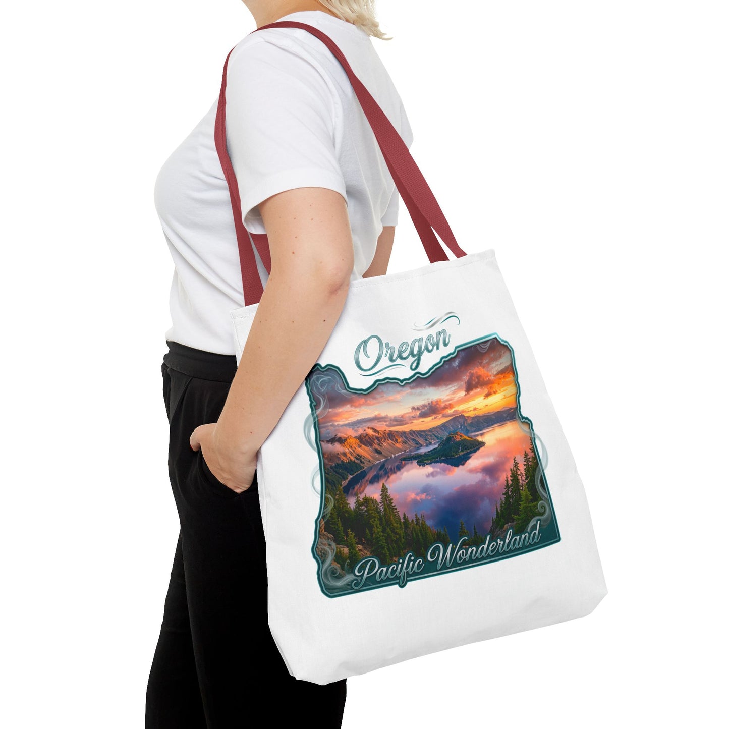 Oregon Scenic Tote Bag — 'Pacific Wonderland' Sunset Landscape Tote