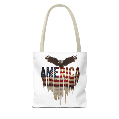 America Eagle Flag Tote Bag – Patriotic USA Canvas Tote