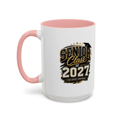 Senior Class of 2027 Accent Coffee Mug — Graduation Gift
