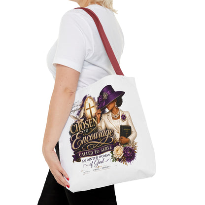Christian Encourager Tote Bag — "Chosen to Encourage" Design