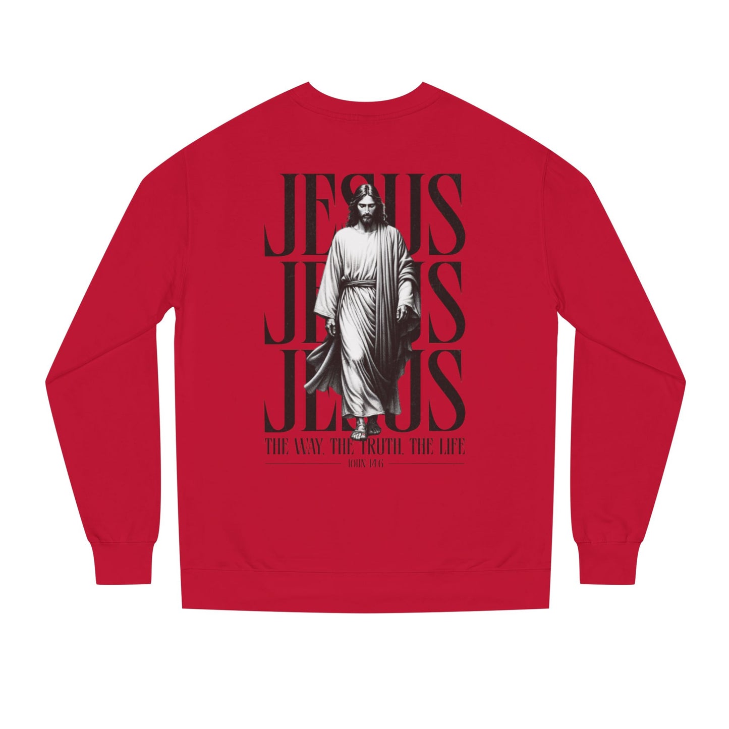 Jesus Graphic Sweatshirt — 'The Way The Truth The Life' Christian Crewneck