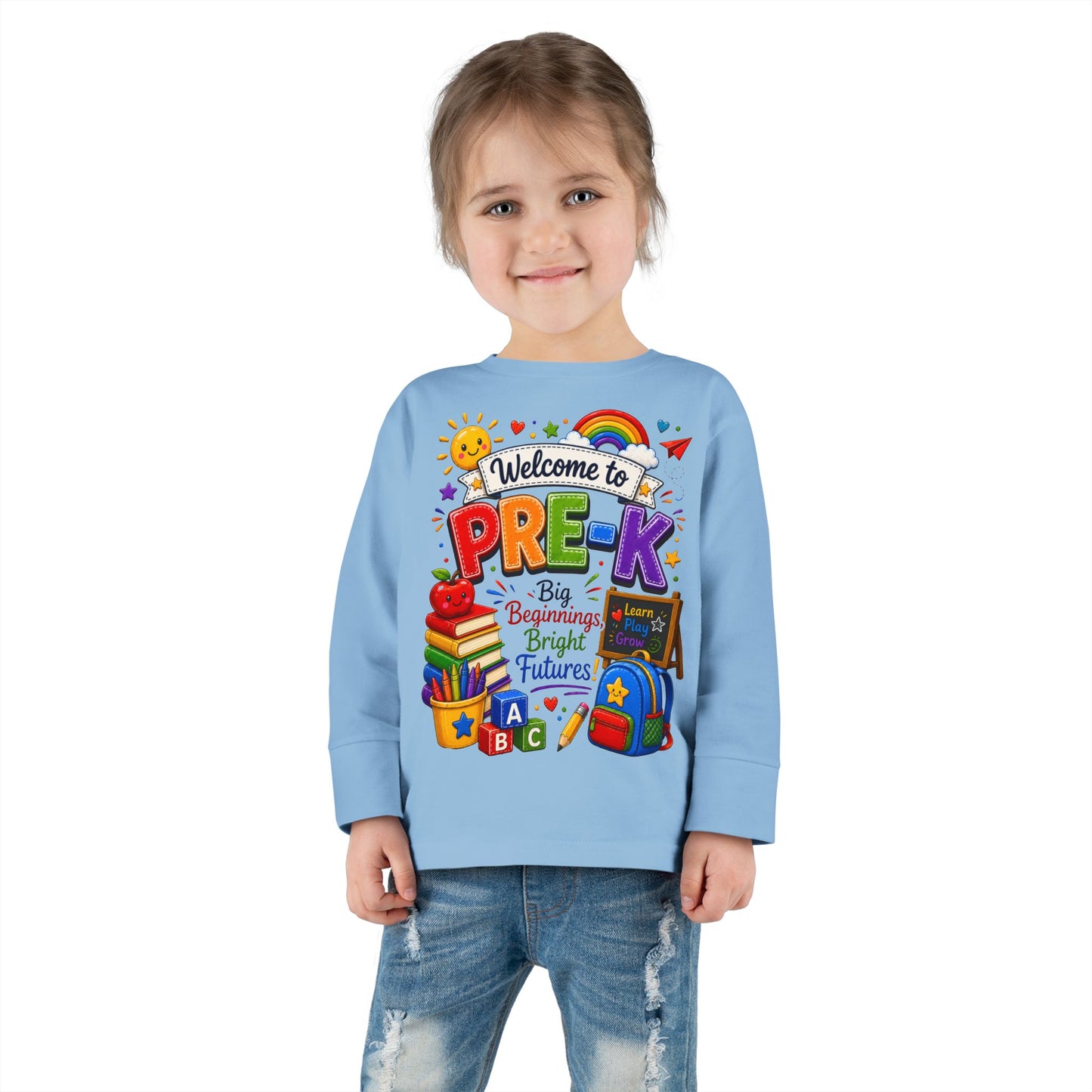 Welcome to Pre-K Toddler Long Sleeve Tee — Cute Back-to-School Preschool Shirt