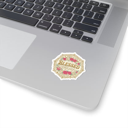 Blessed Mama Sticker | minimalist mom life, cool mom streetwear