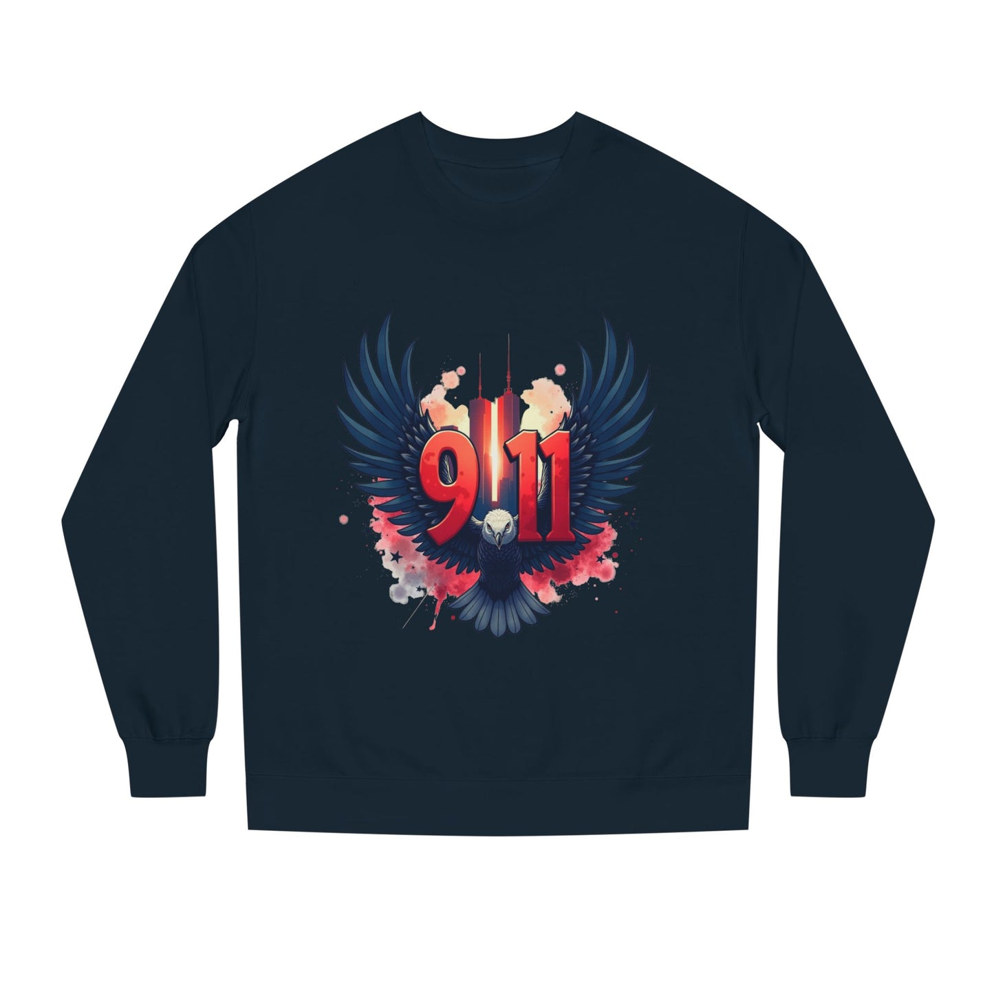 9/11 Memorial Sweatshirt – Eagle Wings Tribute Crewneck
