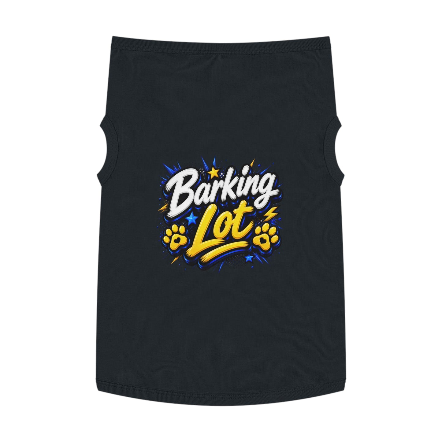 Barking Lot Pet Tank Top – Funny Paw Print Dog Shirt