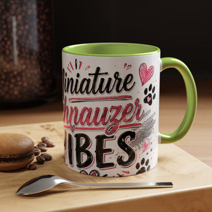 Miniature Schnauzer Vibes Accent Coffee Mug – 11/15oz