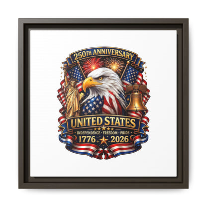 250th Anniversary United States Framed Canvas - Patriotic Eagle 1776–2026
