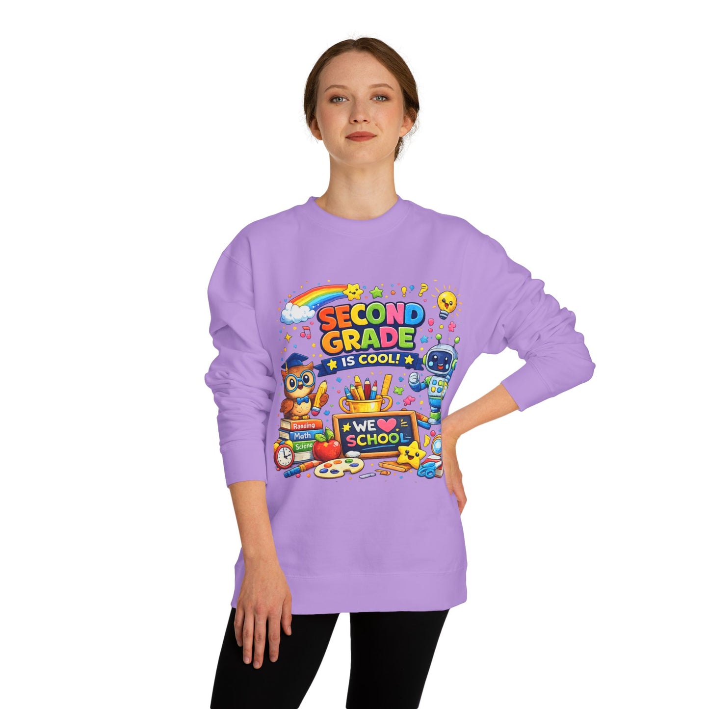 Second Grade Is Cool Sweatshirt – Cute School Kids Crewneck