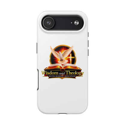 Wisdom and Theology Tough Phone Case — Christian Dove & Cross Design