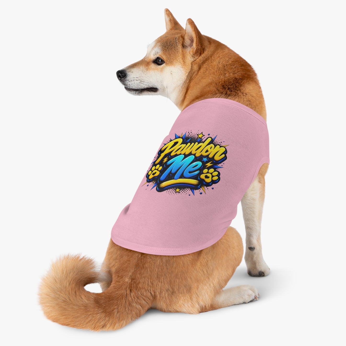 Pawdon Me Pet Tank Top — Cute Funny Paw Print Graphic for Dogs & Cats