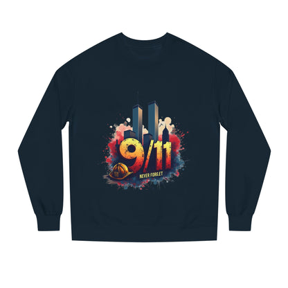9/11 Tribute Sweatshirt - Never Forget Twin Towers Memorial Crewneck