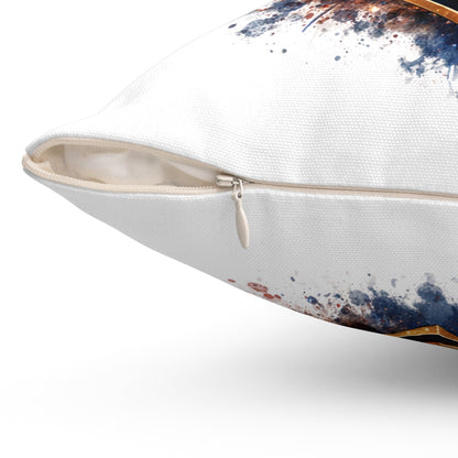 Never Forget 9/11 Memorial Throw Pillow — Patriotic Remembrance Accent Pillow