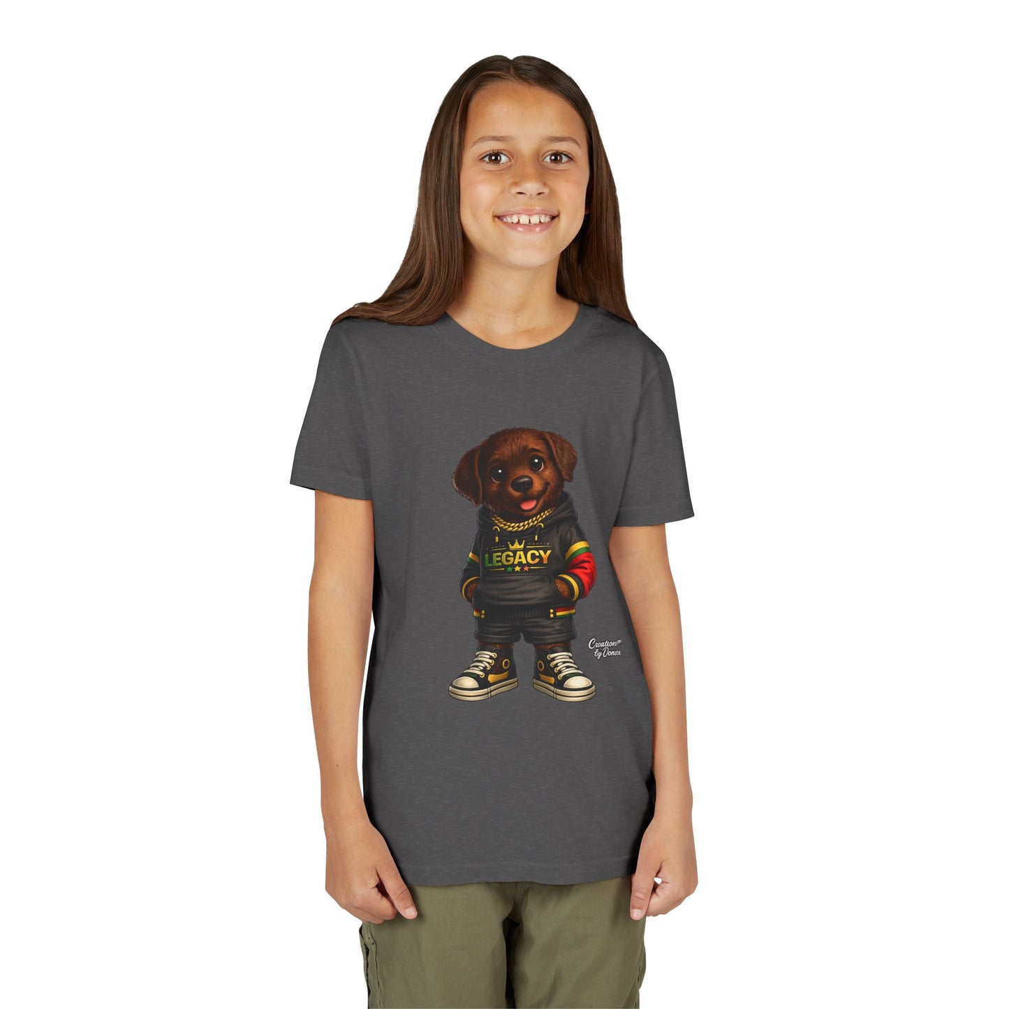 Youth Tee — Cute Rottweiler Puppy in 'Legacy' Hoodie Kids T‑Shirt