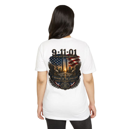 9/11 Memorial T-Shirt – "We Will Never Forget" Tribute Tee