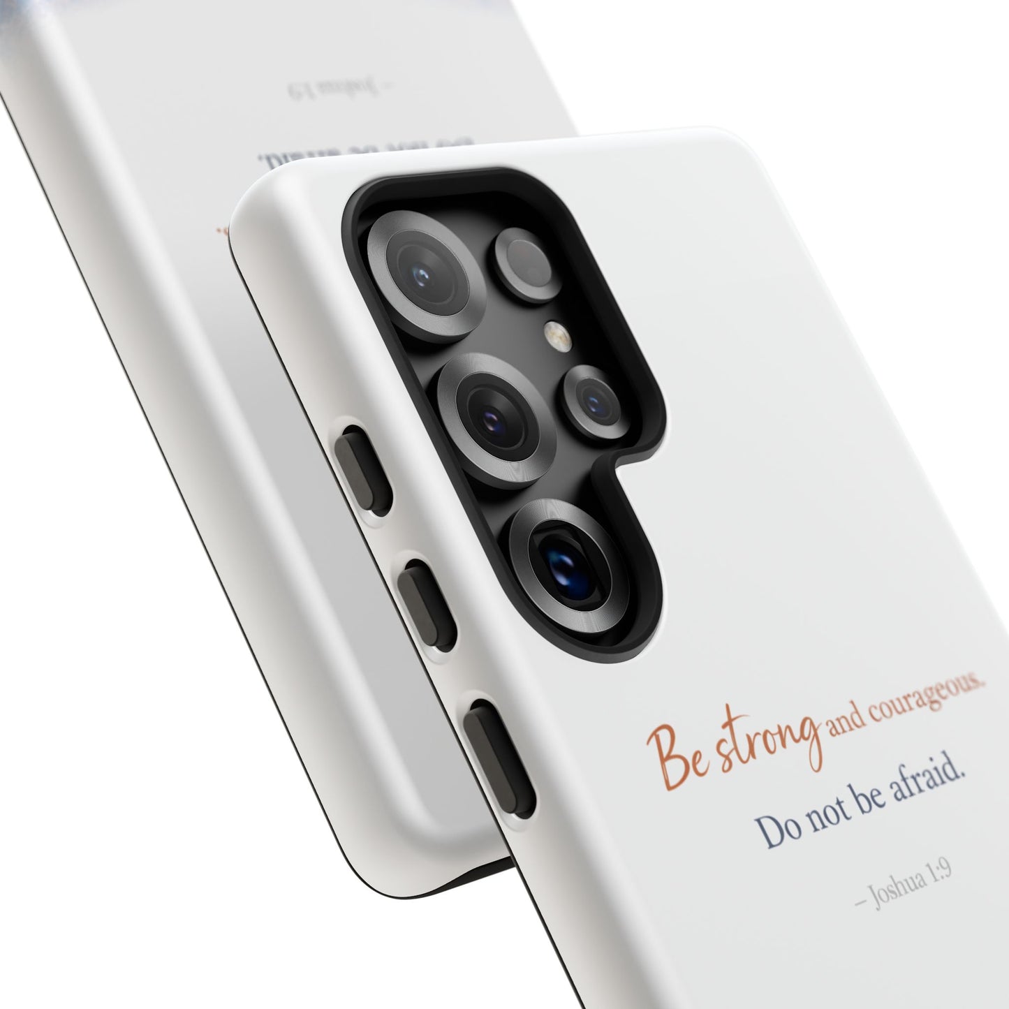 Inspirational 'Be Strong and Courageous' Phone Case — Joshua 1:9 Christian Protective Tough Case