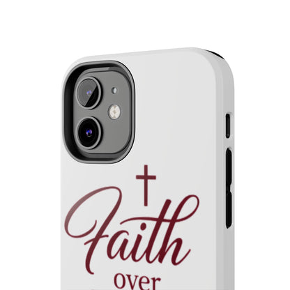 Faith Over Fear Tough Phone Case — Christian Inspirational Protective Phone Cover