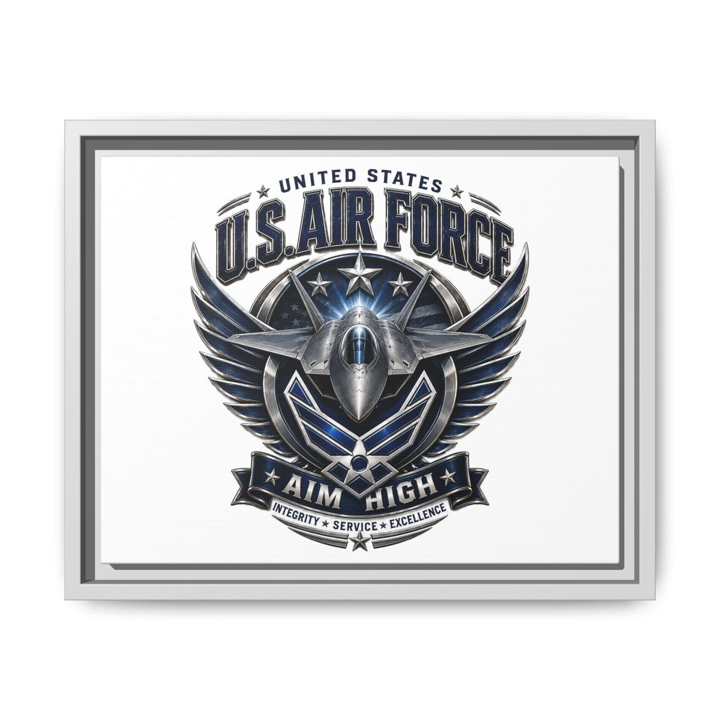 U.S. Air Force 'Aim High' Framed Canvas Print