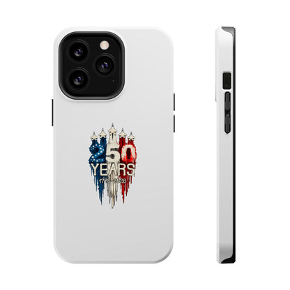 50 Years Patriotic iPhone Case — American Flag Anniversary Magnetic Impact-Resistant Case
