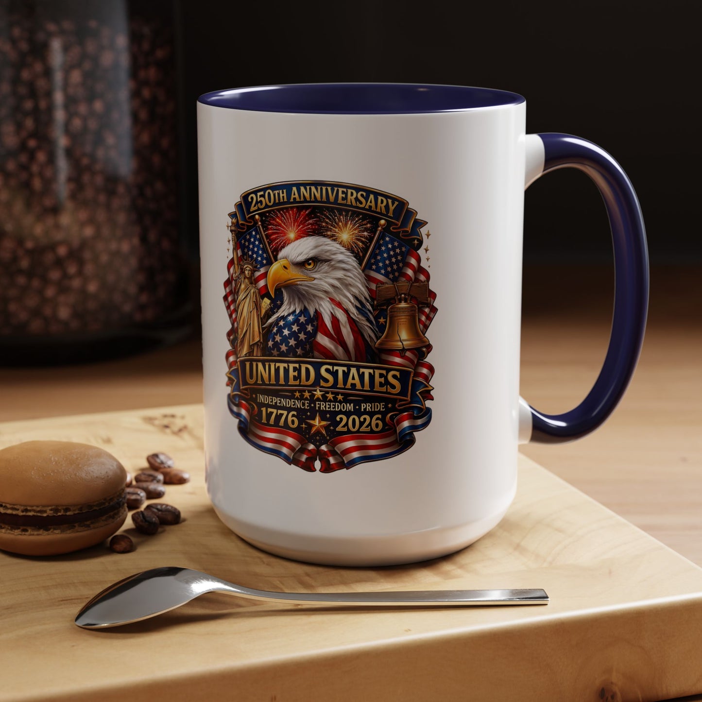 250th Anniversary United States Eagle Coffee Mug – Patriotic 1776–2026 Accent Mug