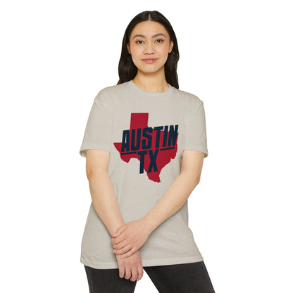 Austin TX Map T‑Shirt — Vintage Texas Graphic Tee