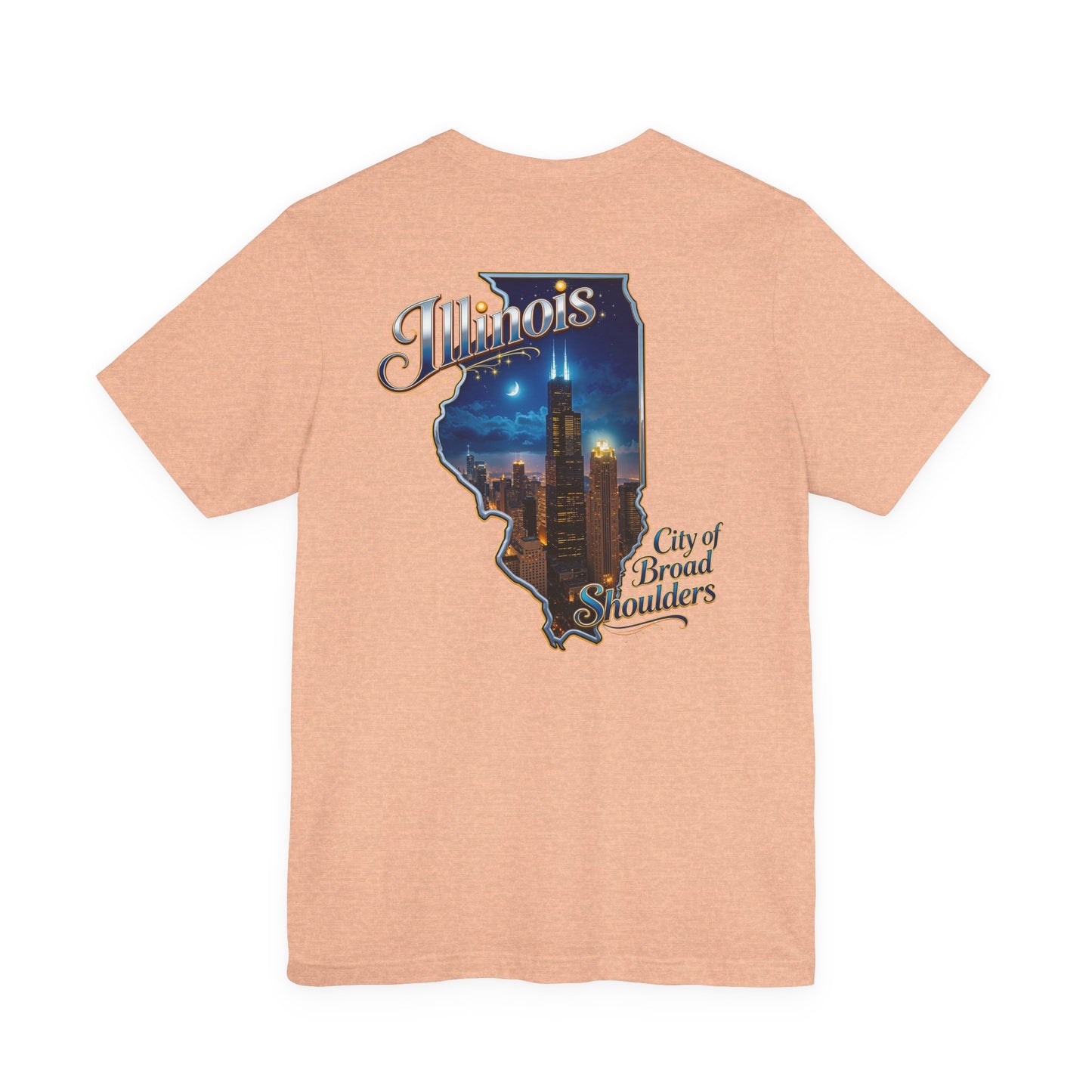 Illinois State Tee — 'City of Broad Shoulders' Chicago Skyline T-Shirt