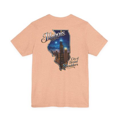 Illinois State Tee — 'City of Broad Shoulders' Chicago Skyline T-Shirt