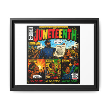 Juneteenth Comic Art Canvas - Framed Matte Wall Decor