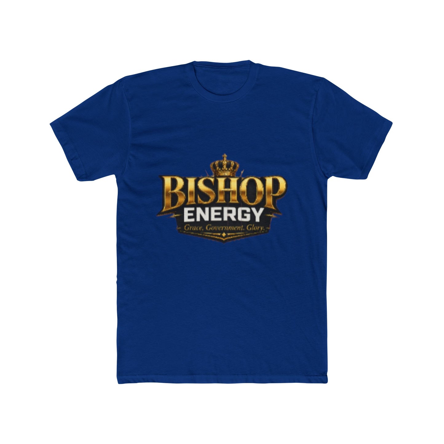 Bishop Energy Graphic Tee — Bold Gold Crown Logo T-Shirt