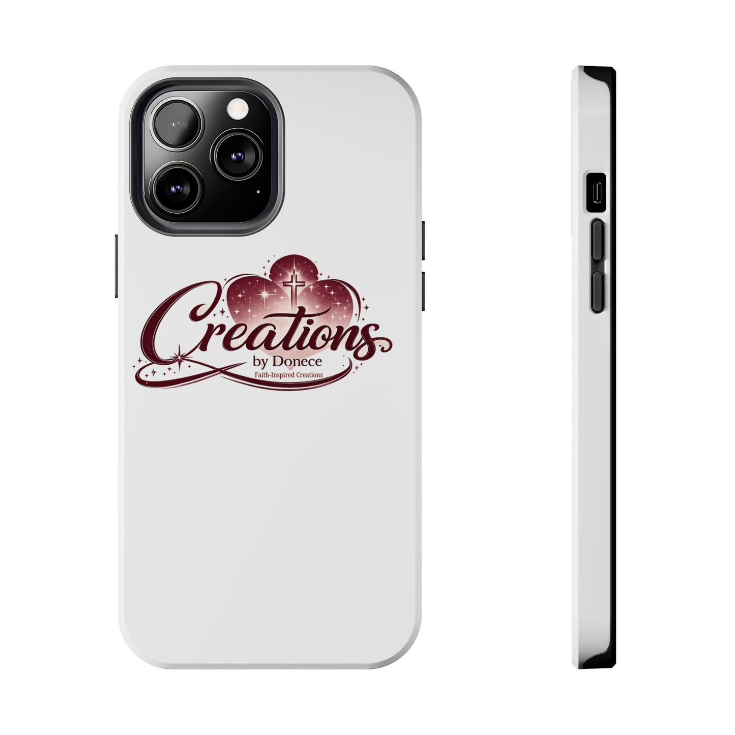 Tough Phone Case — "Creations by Donece" Logo Protective Phone Cover