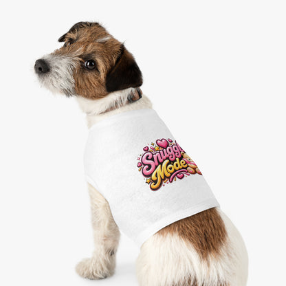 Snuggle Mode Pet Tank Top — Cute Teddy Heart Dog & Cat Shirt
