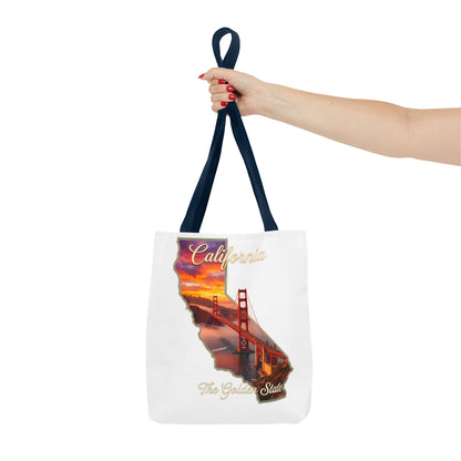 California Golden State Tote Bag – Golden Gate Sunset All-Over Print