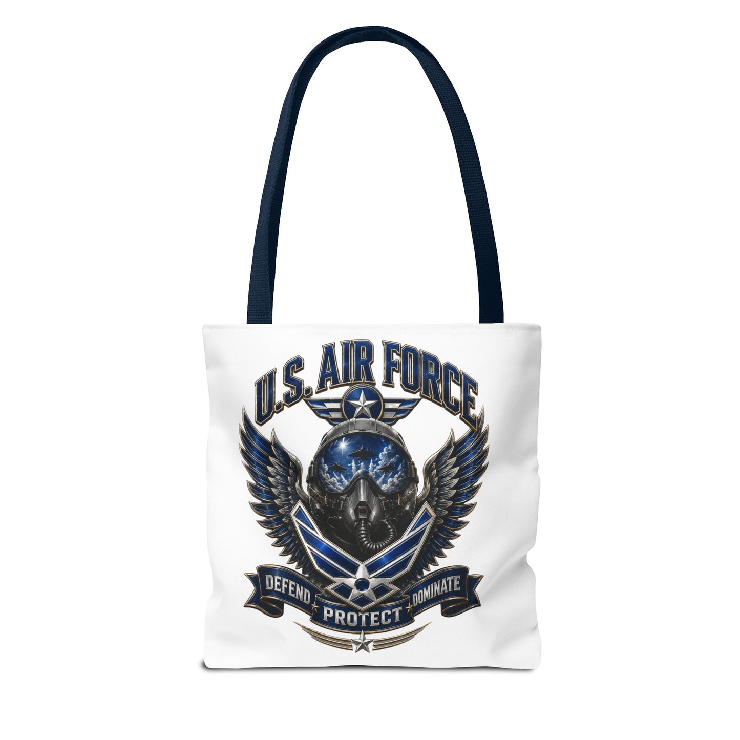 U.S. Air Force Emblem Tote Bag — Military Wings & Skull Design