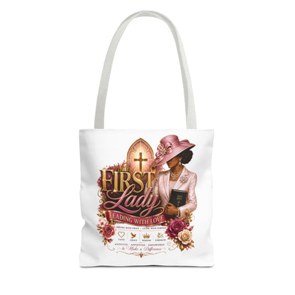 First Lady Tote Bag — Faithful Church Lady Floral Churchgoing Purse