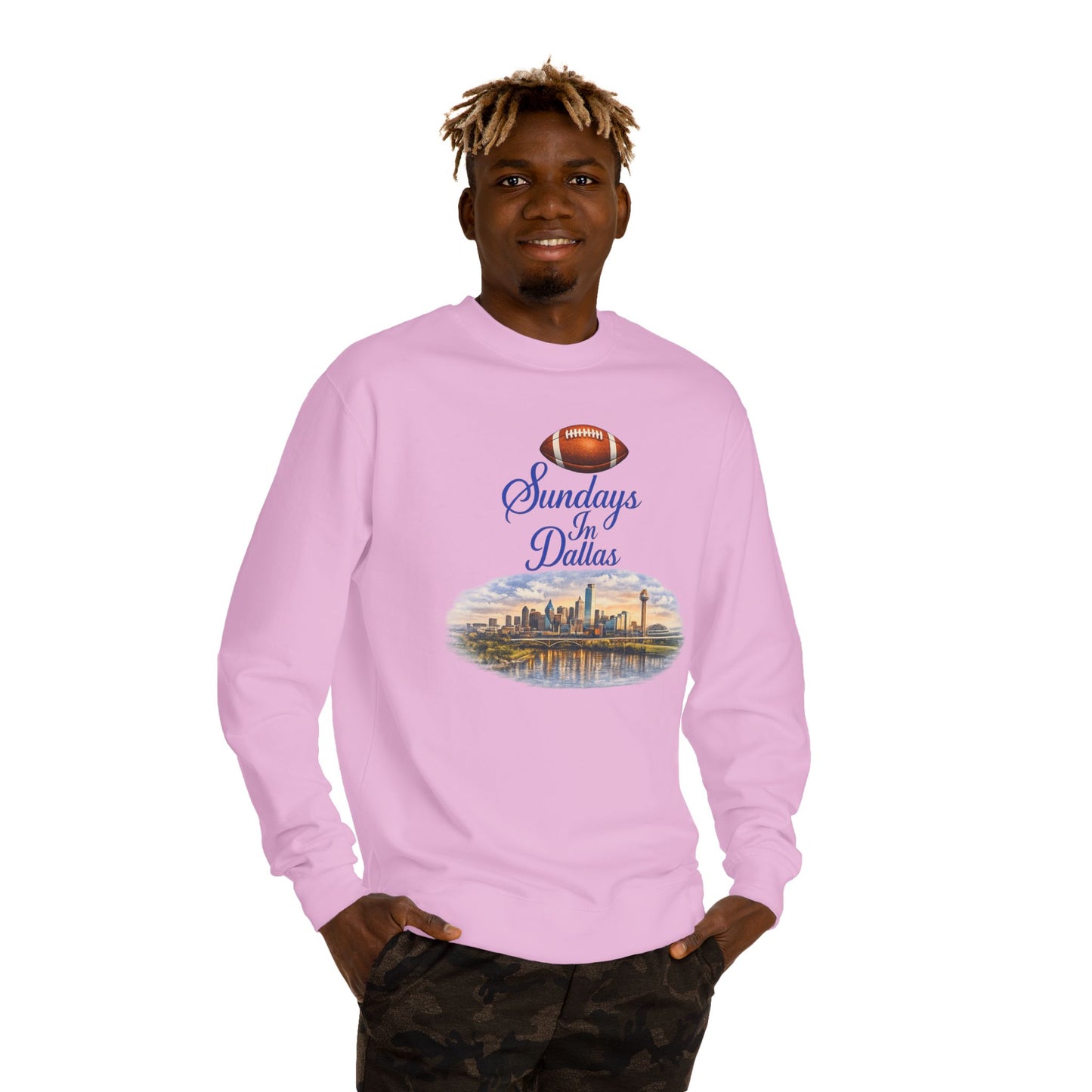 Dallas Skyline Football Sweatshirt — "Sundays in Dallas" Crewneck