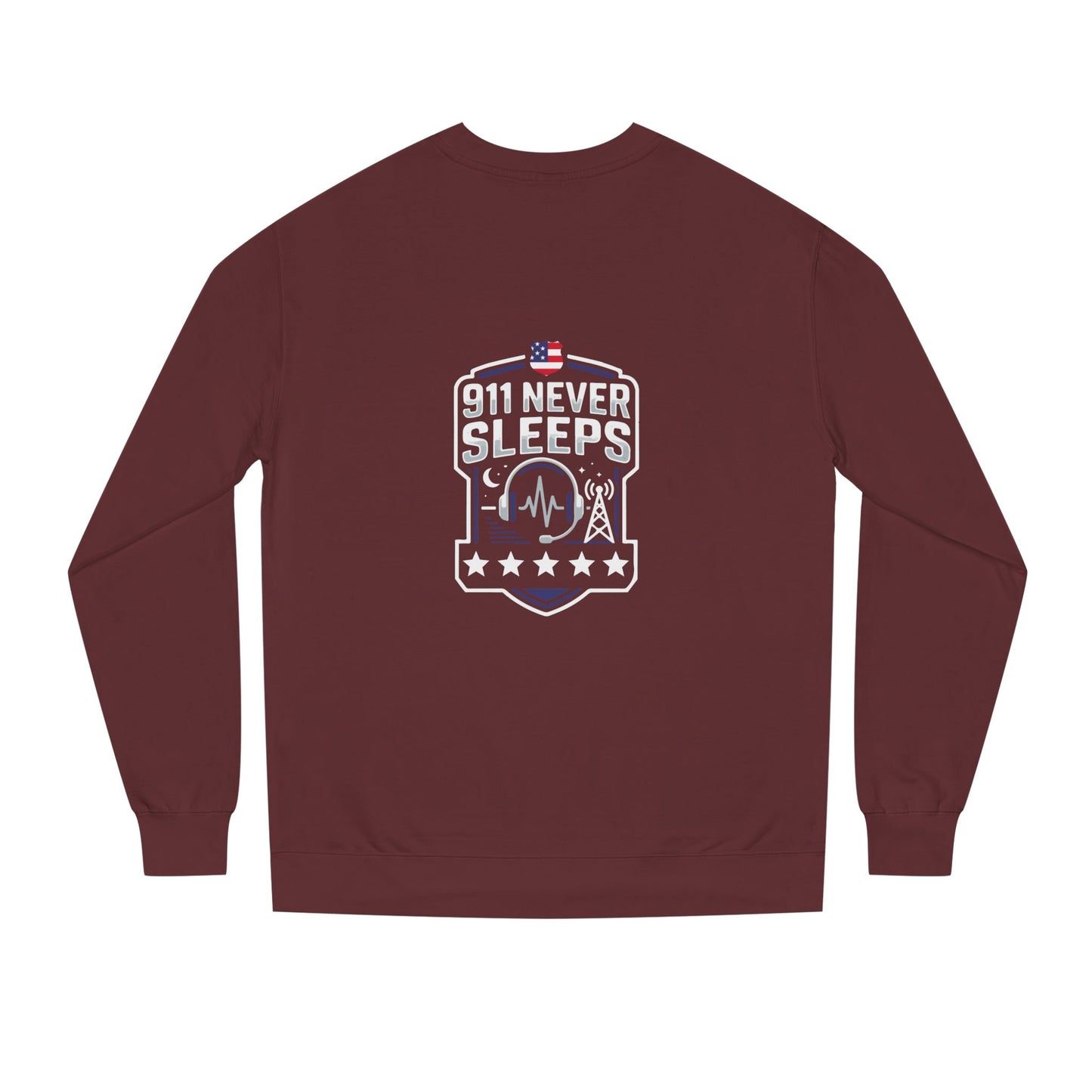 911 Never Sleeps Sweatshirt – Emergency Dispatcher & First Responder Tribute Crewneck
