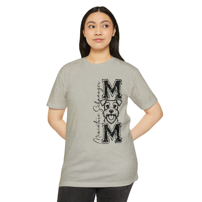 MOM Schnauzer Vertical Graphic T-Shirt — Funny Dog Mom Tee