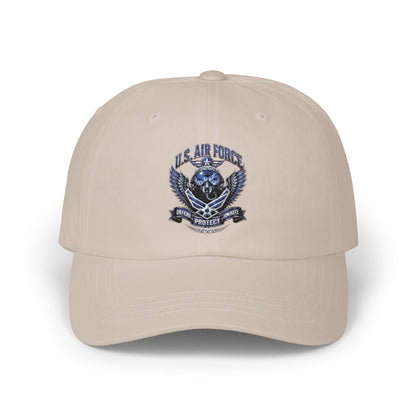US Air Force Crest Classic Dad Cap — Embroidered Military Baseball Hat