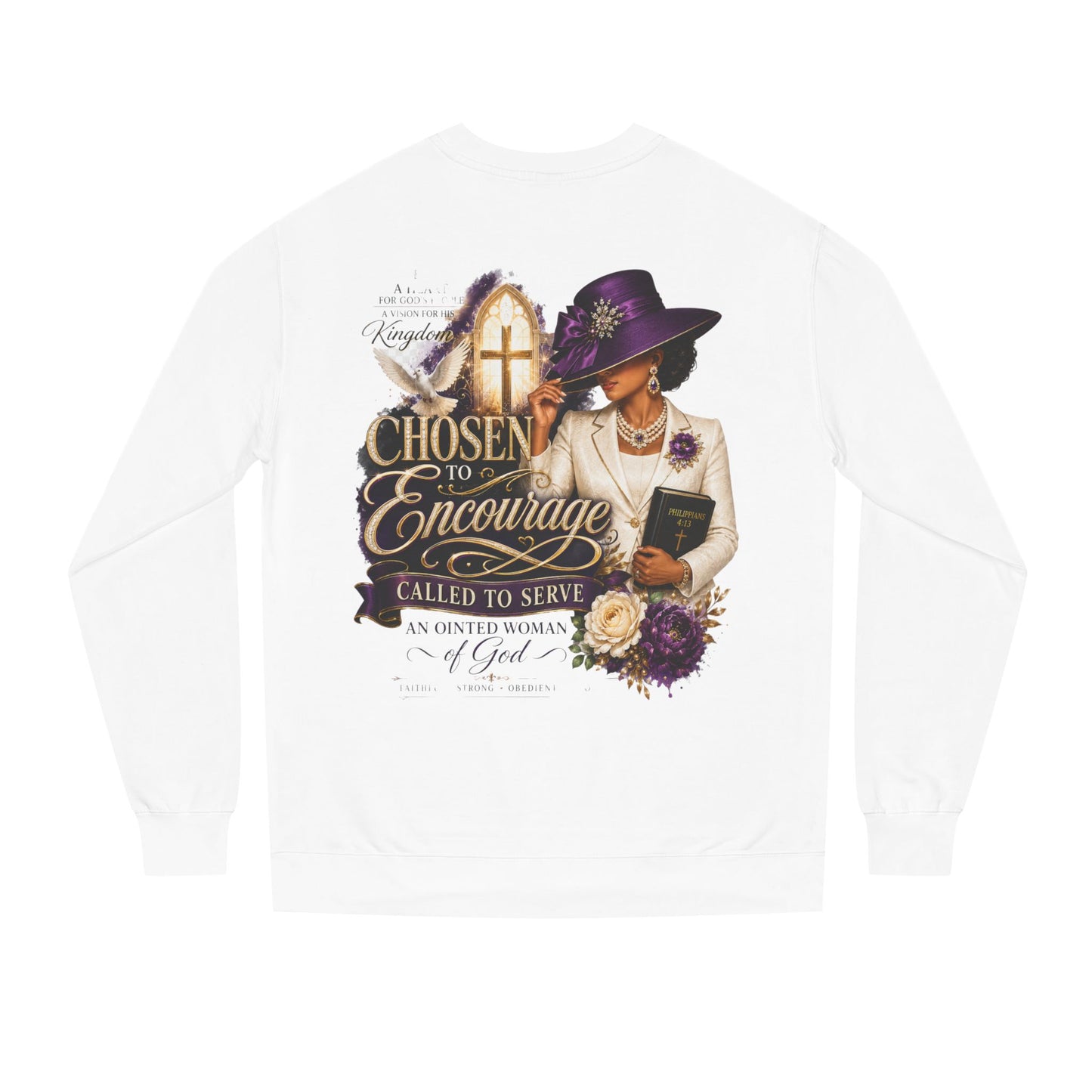 Christian Women's 'Chosen to Encourage' Sweatshirt – Faith-Based Encourager Design