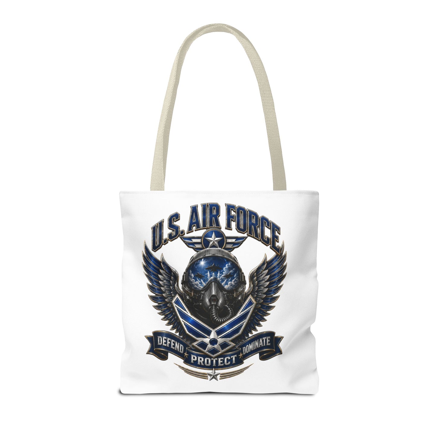 U.S. Air Force Emblem Tote Bag — Military Wings & Skull Design
